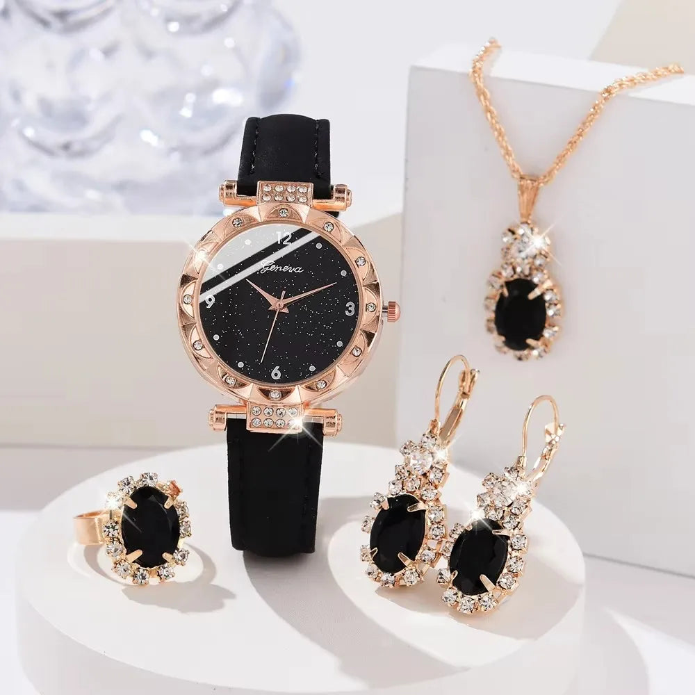 5 Pcs Set Women Watches set Best Gift