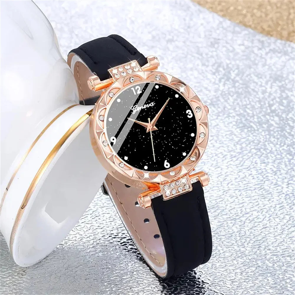5 Pcs Set Women Watches set Best Gift