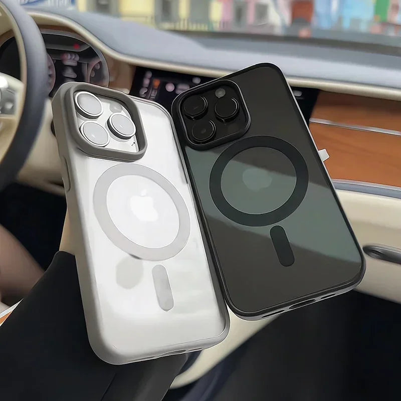 Transparent Magsafe Magnetic Case For iPhone 16 17 Air 16e 15 14 Plus 13 12 11 Pro Max Wireless Charging  Hard Protect Cover