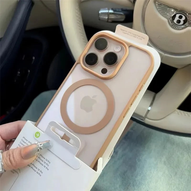Transparent Magsafe Magnetic Case For iPhone 16 17 Air 16e 15 14 Plus 13 12 11 Pro Max Wireless Charging  Hard Protect Cover