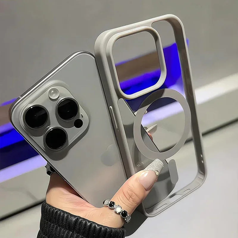 Transparent Magsafe Magnetic Case For iPhone 16 17 Air 16e 15 14 Plus 13 12 11 Pro Max Wireless Charging  Hard Protect Cover