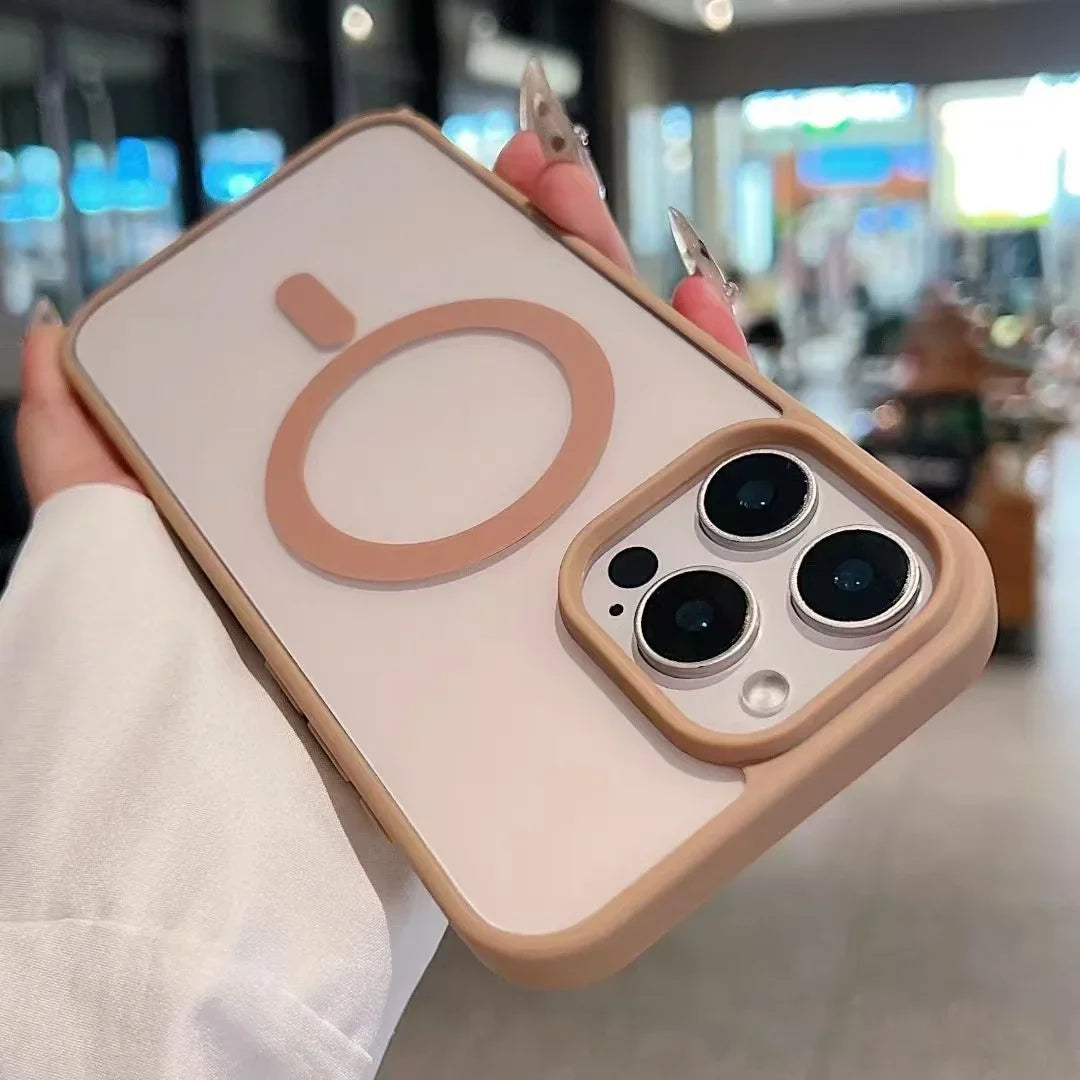 Transparent Magsafe Magnetic Case For iPhone 16 17 Air 16e 15 14 Plus 13 12 11 Pro Max Wireless Charging  Hard Protect Cover
