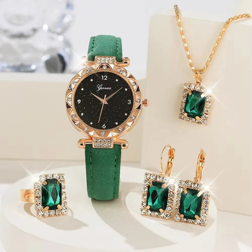5 Pcs Set Women Watches set Best Gift