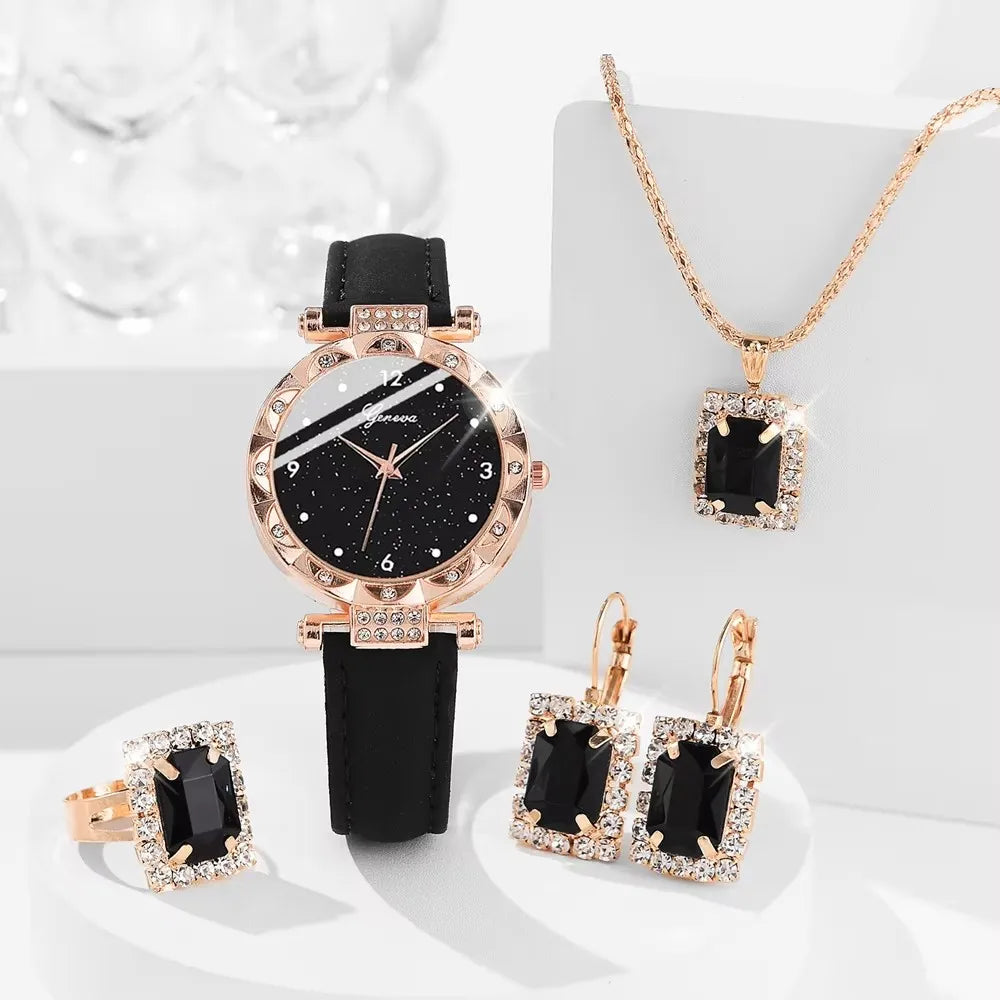 5 Pcs Set Women Watches set Best Gift